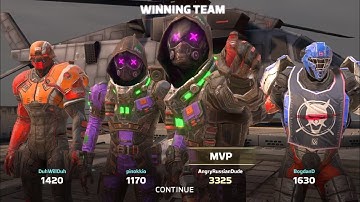 Modern Combat Versus (iOS) - Kult, Zone Control Apex (Win/MVP)