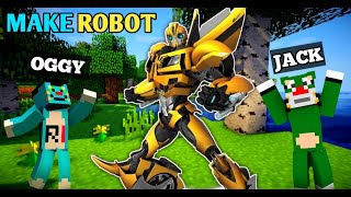 Minecraft | Make Fighter Robot | With Oggy And Jack | Minecraft Pe | In Hindi | Rock Indian Gamer |