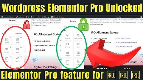 how to get Elementor Pro feature for free ? how to get free Elementor Pro ? elementor pro?