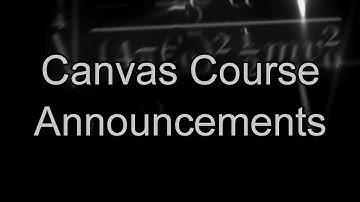 Canvas Course Announcements | Canvas Tutorials