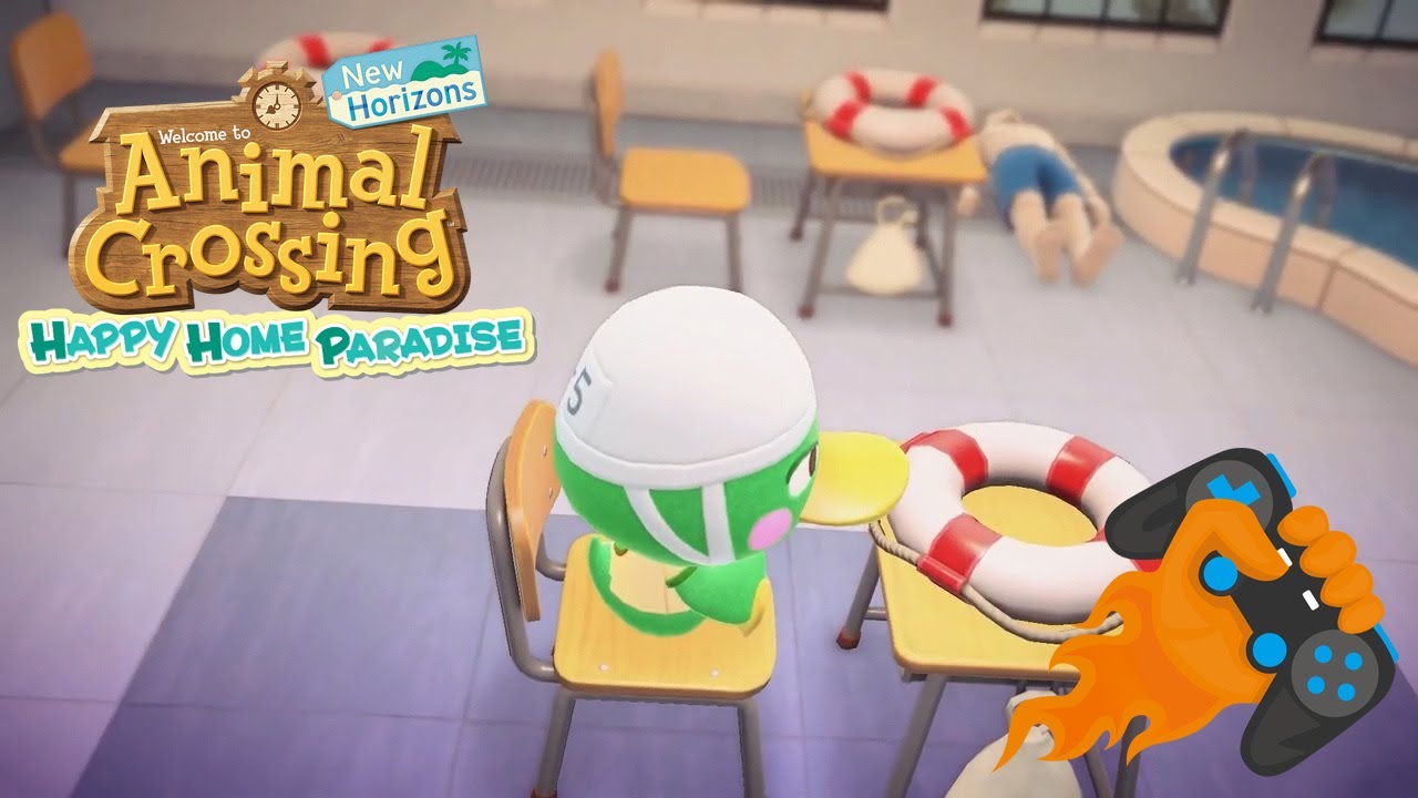 A School with a Pool | Scoot | Animal Crossing: Happy Home Paradise
