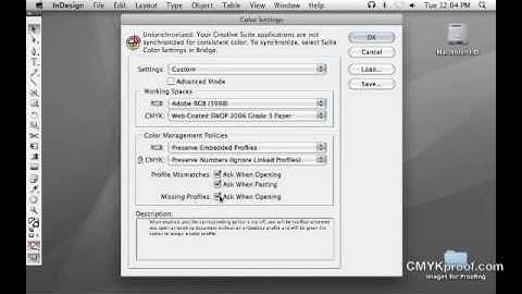 Indesign Color Settings