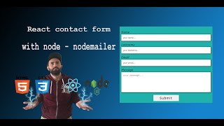 Send email with React js node js   nodemailer