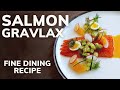 Fine dining SALMON GRAVLAX recipe (How To Cure Fish At Home)
