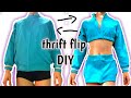 DIY Two Piece Set Crop top & Skirt (Sweater) Thrift Flip With Me #upcycle