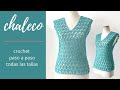 Cómo tejer chaleco a crochet en todas las tallas | Paso a paso | Crochet fácil y rápido