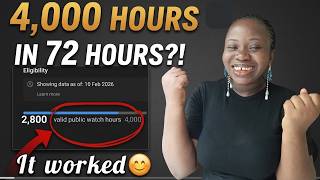 GOOD NEWS YouTubers! 4,000 Watch Hours Just Got Easier 2026 Strategy
