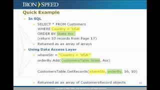 Accessing the Data Access Layer - Iron Speed Designer V6.1