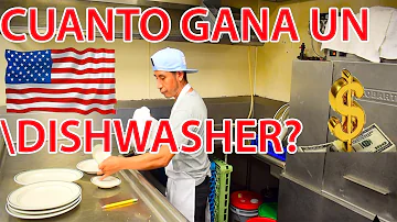 ¿Cuánto gana una persona que lava platos en Estados Unidos?