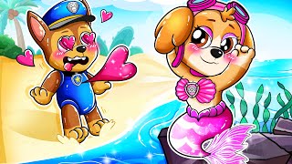 Paw Patrol Ultimate Rescue | CHASE Fall In Love With SKYE Mermaid?! - Funny Life Story - Rainbow 3
