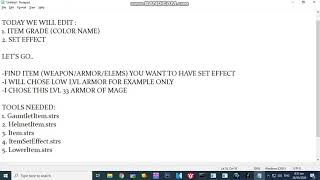 Rf Online - How To Edit Item Grade Color Name And Put Set Effect Part 1