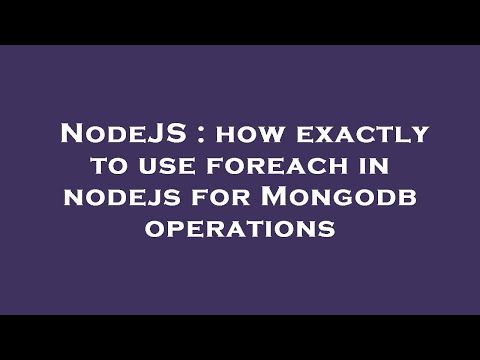 NodeJS : how