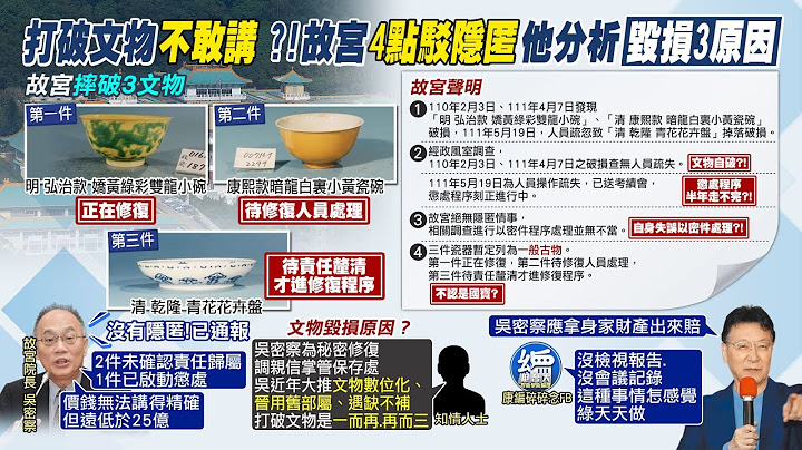 【每日必看】打破文物"不敢講"? 故宮"4點聲明駁隱匿"｜故宮3文物1件修復中 修復師:長則一兩年20221028 @CtiNews - 天天要聞
