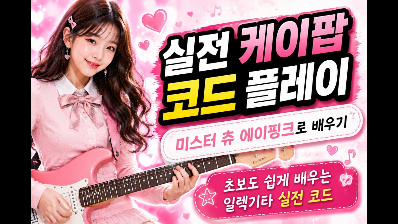 실전 K-POP 코드 플레이 | 에이핑크 'Mr. Chu'로 배우는 일렉기타 트라이어드 코드 적용 #guitar #kpop
