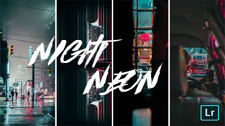 NIGHT NEON LIGHT | Lightroom  mobile  preset | free dng