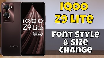 IQOO Z9 Lite Font Size And Style Settings || Change Font Size and Style || Font Style & Size Change