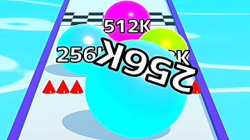 Ball Run Infinity Number Up To (128M, 256M, 512M, 1024M) ! All Levels Gameplay Part 162 android, ios
