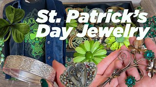 🍀 Vintage St. Patrick&#39;s jewelry collection 🍀-  Green, Celtic and Clovers!