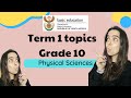 Grade 10 physical sciences term 1 topics physics grade 10