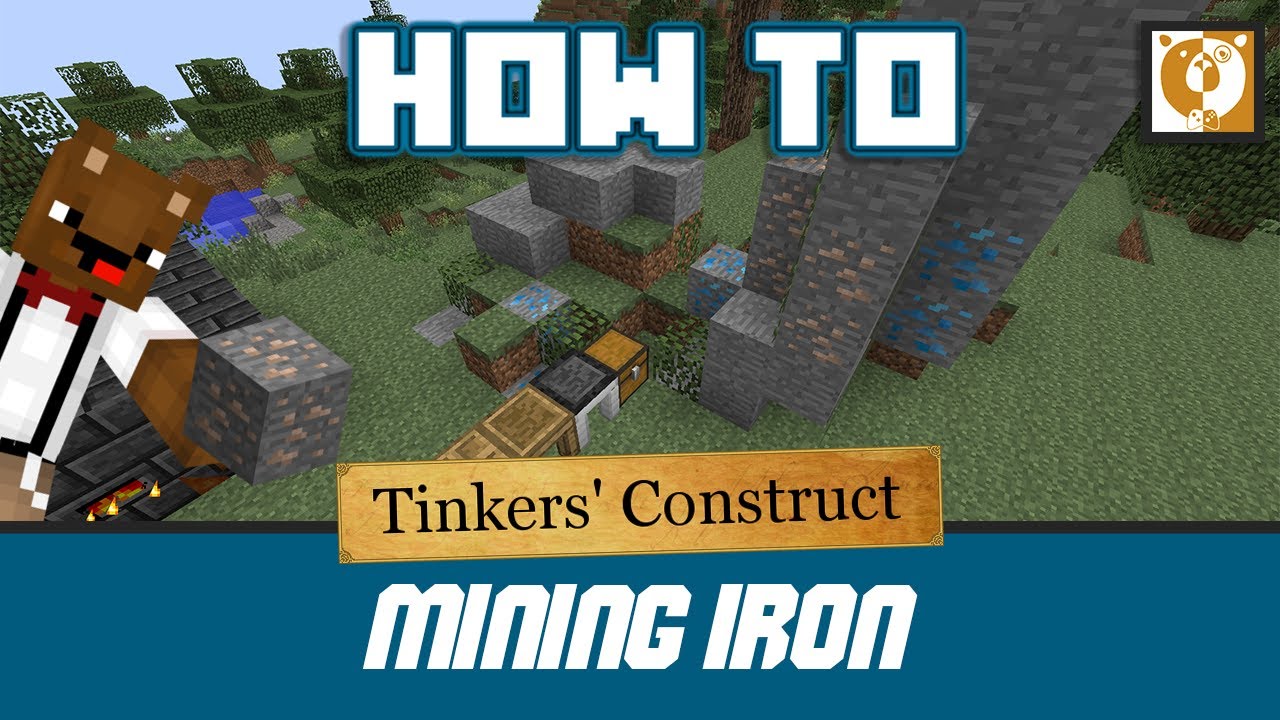 How To Mine Iron Tinkers Construct Minecraft 1 7 10 Bear Games How To Youtube