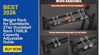 Weight Rack for Dumbbells 3Tier Dumbbell Rack 1100LB Capacity Adjustable Guide