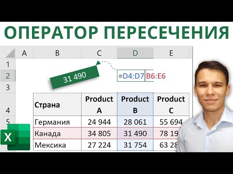 Оператор пересечения диапазонов в Excel - Функции Excel (10)