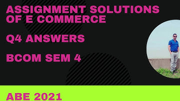 DU SOL E COMMERCE ASSIGNMENT ANSWERS SEM 4 BCOM | B COM SEM 4 E COMMERCE SOLUTIONS DU SOL |