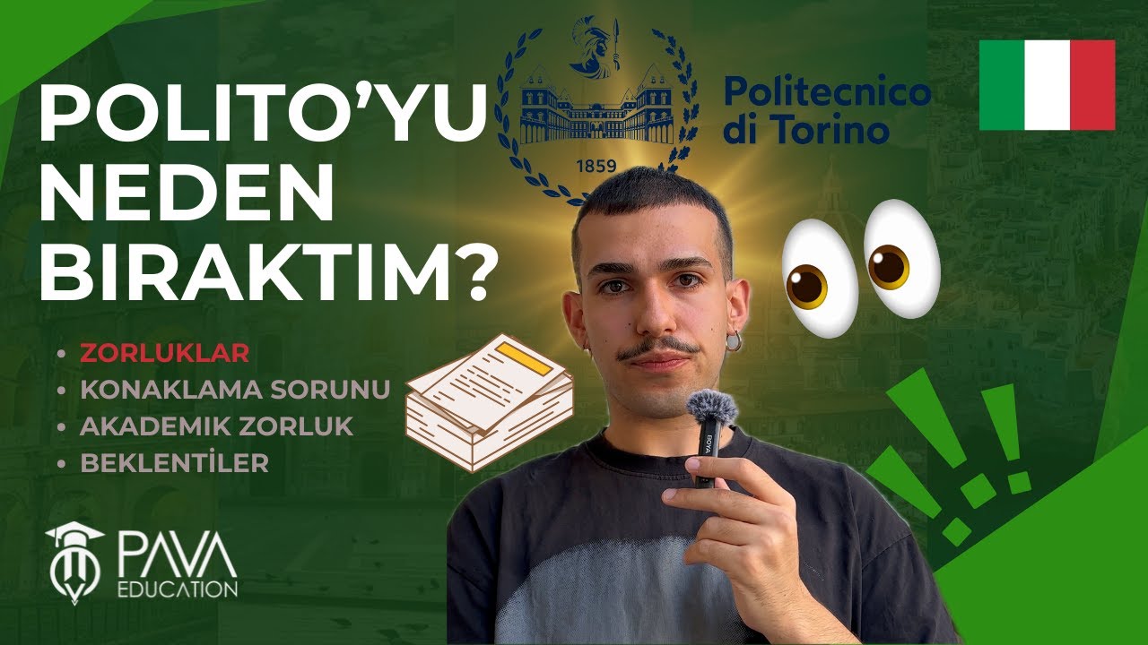 Neden Politecnico di Torino’yu Bıraktım? | Gerçekler, Beklentiler..