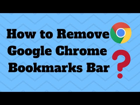 Video: How To Remove The Bookmarks Bar