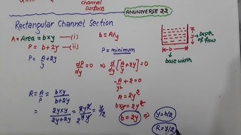 MOST ECONOMICAL RECTANGULAR CHANNEL SECTION - ANUNIVERSE 22