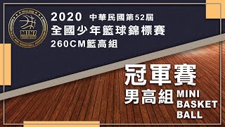 第52屆全國少年籃球錦標賽260CM 籃高組 男生組決賽 (三六)冠軍賽 三三勝 VS 三四勝 15:00