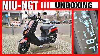 NIU-NGT 2019 UNBOXING, Ladevorgang, Eroller, Escooter, Anleitung, Test, Review , N1S, NPro,(DEU-GER)