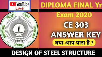 CE 303  BTER  EXAM 2020 ANSWER KEY II Design Of RCC Structure ||CE 303 BTER ANS KEY|| by Mathocom