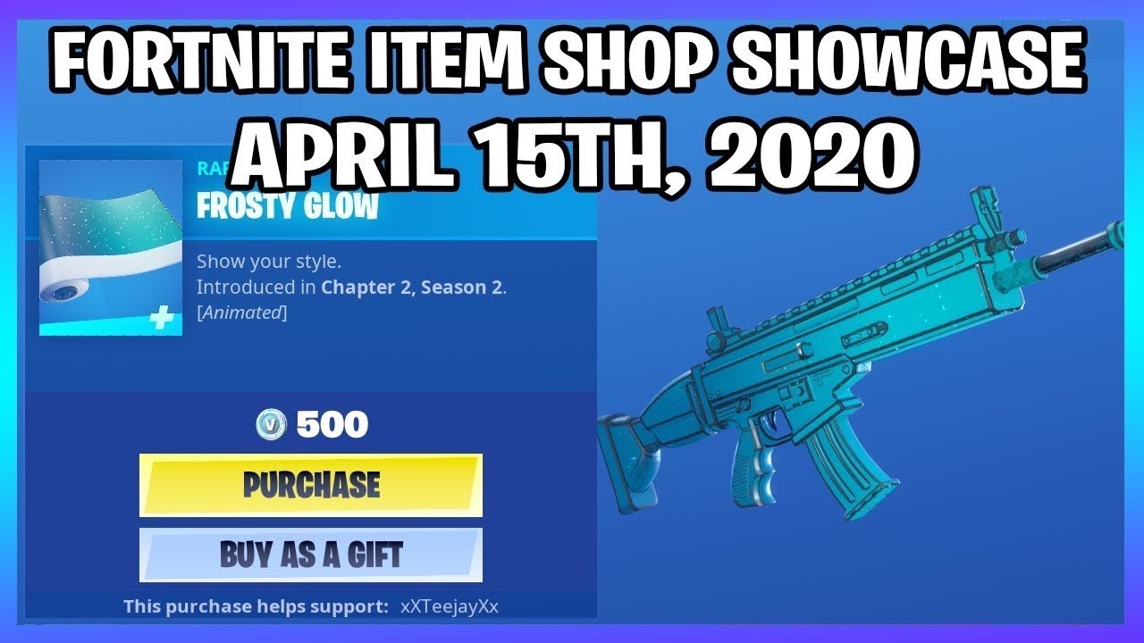 FORTNITE ITEM SHOP NEW *FROSTY GLOW* GUN WRAP YouTube