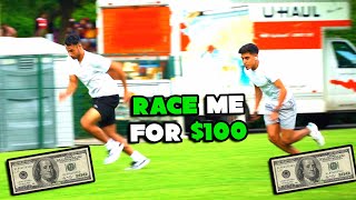 Beat me in a race, win $100 vs strangers 