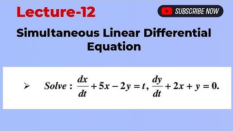Solution of Simultaneous Linear Differential Equation