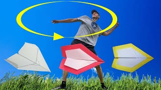 3 Boomerang Paper planes - How To Make Your Paper Aeroplane Work like a Boomerang