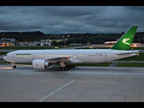 Turkmenistan Airlines ''BOEING 777 -200LR'' Landing to Istanbul Ataturk Internatıonal Airport