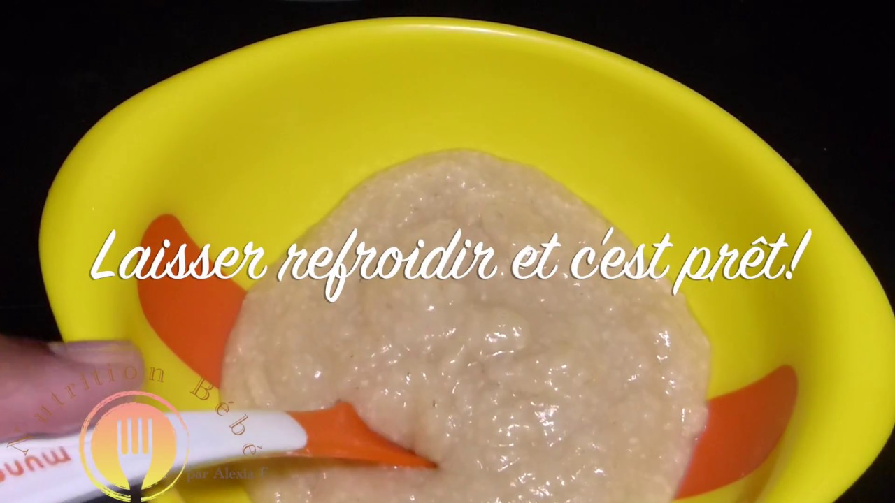Idee De Petit Dejeuner Pour Bebe 6 Mois Compote Et Flocon D Avoine Youtube