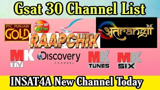 GSAT 30 FULL CHANNEL LIST // INSAT 4A FULL CHANNEL LIST // @dipdthcare