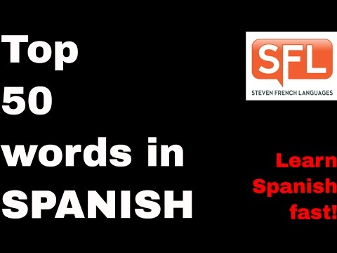 How To Learn Spanish - Fast! The TOP 50 Words In Spanish