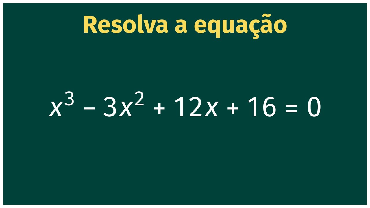 Exemplo de como resolver equação de 3° grau - YouTube