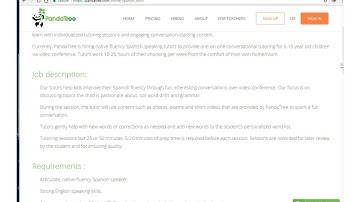 One Job Minute: Remote Language Tutor for Panda Tree