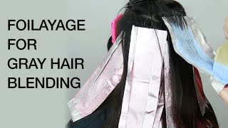 How To: Foilayage for Gray Hair Blending | Creative Toning | Kenra Color