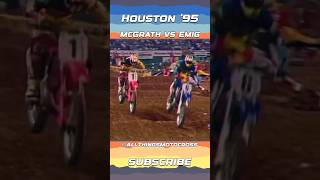 Epic Supercross Race between Jeremy McGrath and Jeff Emig #supercross #supermotocross #motocross