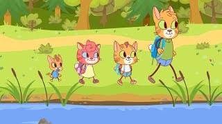 Cat Family - Camping is Hard - Cartoon for Kids