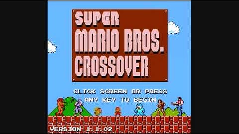 Lets Play Super Mario Bros Crossover and fail comically