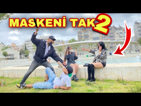 SOKAKTA MASKENİ TAK ŞAKASI 2 ( SOSYAL DENEY )!!!