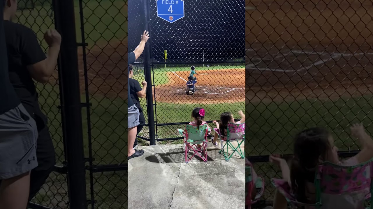 Baseball home run over the fence!!!!