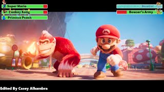 The Super Mario Bros. Movie (2023) Final Battle with healthbars 1\/2